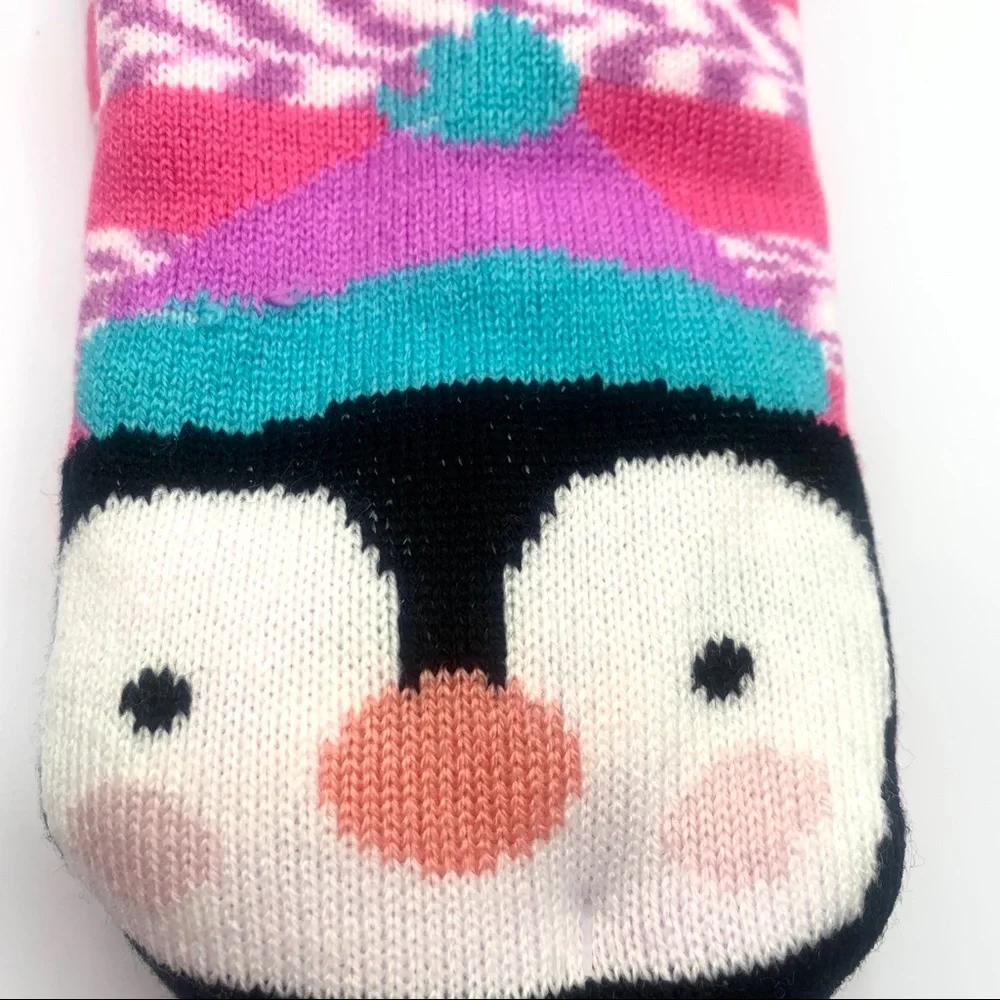 NWT Penguin Cozy Kookie Kritters Slipper Socks Toddler Girls 4-10